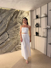 Conjunto mavi de saia e top de alcinha no tricoline - off white